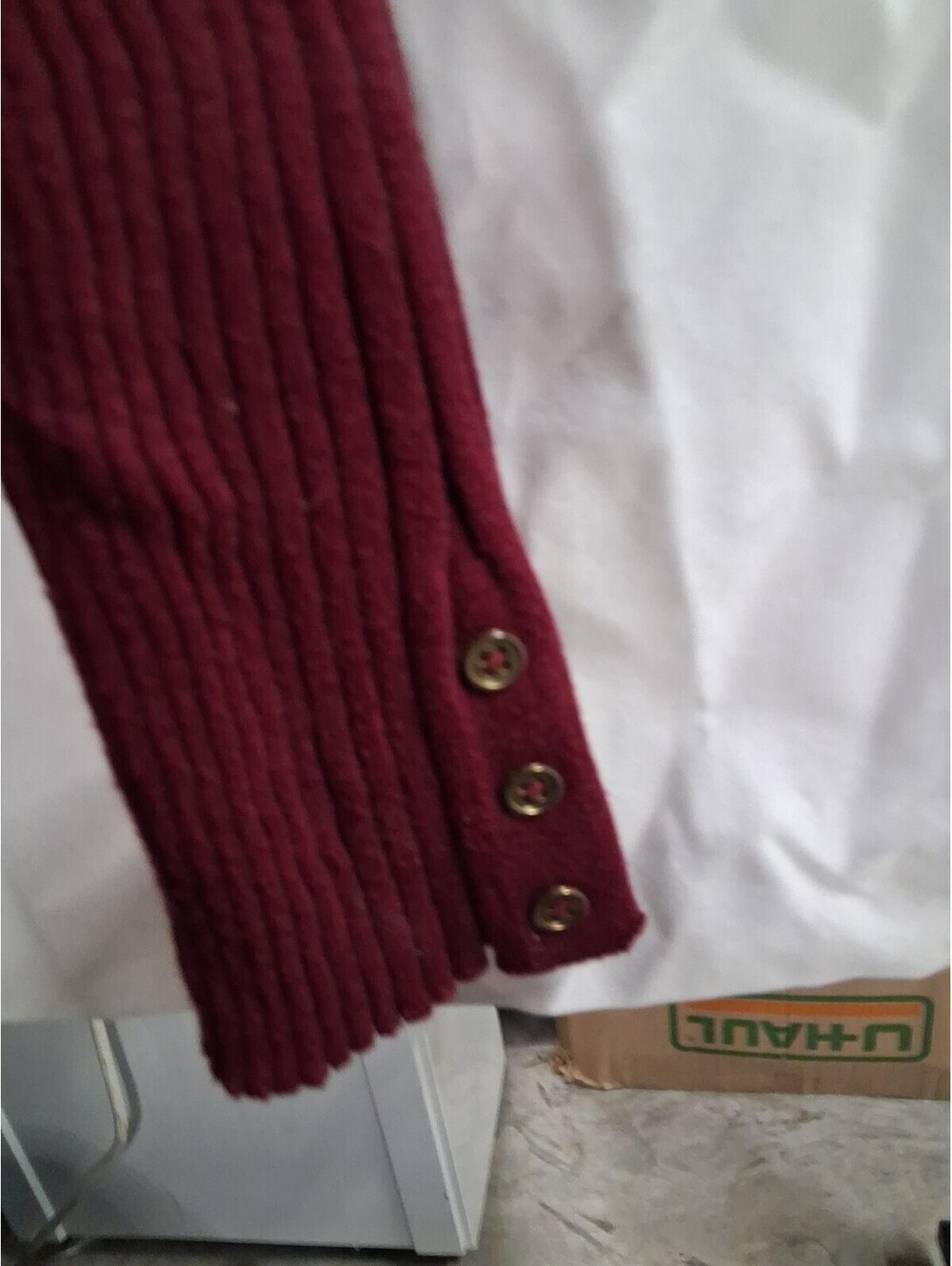Liz Claiborne Women's Burgundy Sweater Blouse Long Sleeve - Size Extra Large I2 - Picture 2 of 6